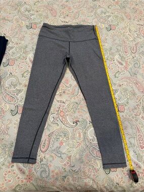 90 Degree By Reflex White/Navy Stripped Active Leggings